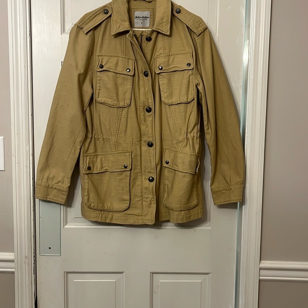 Chelsea DeBoer Tan Utility Jacket Classic Style - Picture 2 of 10